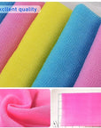 ARCH&M Japanese Exfoliating Towel for Body & Back (3-Pack) Korean Style Scrub Cloth, Nylon Bath Washcloth for Smoother Skin (Yellow x 3)