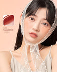 Chewy Lip Glaze, High Shine Lip Gloss, Korean Beauty (GZ06 Sweet Chili, 3.5 grams)