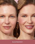LAURA GELLER NEW YORK Baked Blush-n-Brighten Marbleized Blush for Cheeks - Raspberry Finish - Buildable Color