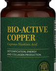 Global Healing Bio-Active Copper Supplement Cu1 - Cuprous Nicotinic Acid Helps Detox Body from Within - Supports Immune System & Red Blood Cell - Niacin Vitamin B3 Chelated Copper - 30 Capsules