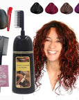 Red Hair Dye YIZHONG Permanent Hair Color Shampoo Gray Coverage Dark Red Hair Dye Classic Comb Applicator Easy Use Hair Coloring Cream Kit(Wine Red)