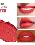 Mistine Lipstick Thai Latte Sheer Creamy Rouge Velevt Matte Finish Lipstick for Women Non-sticky C06 Chill Lychee 3.5g 1 Count