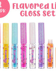 7pc Fruity Flavored Lip Gloss Set - Lip Gloss in Assorted Fruity Flavors, Non Toxic Makeup for Kids & Teens