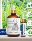 HIQILI 100ML Vetiver Essential Oil, 100% Pure Natural for Diffuser Calm and Relation- 3.38 Fl Oz