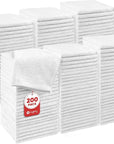 Orighty Wash Cloths Bulk Towels Set 200 Pack, Highly Absorbent and Soft Feel Microfiber Face Cloths, Multi-Purpose White Washcloths & Hand Towels for Bathroom, Hotel, Spa, and Gym, 12x12 Inch