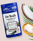 Dr Teal's Aluminum Free Deodorant, Coconut Oil with Essential Oils, 2.65 oz (Pack of 3)