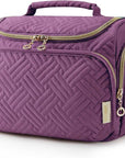 BAGSMART Travel Toiletry Bag, Large Wide-open Travel Bag for Toiletries, Makeup Cosmetic Travel Bag with Handle