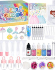 Jcoos Lip Gloss Making Kit 73PCS Lip Gloss Keychain Make Your Own Lip Gloss Kit, DIY Lip Gloss Making kit, Soap Making Kit for Kids, Make Your Own Soap Kit Soap Making Kit Science Kits for Kids Age