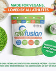 Rawfusion 4lbs- Raw Plant Based Protein Powder, Natural Chocolate - 21g of Protein, Vegan, Low Net Carbs, Gluten Free, Lactose Free, Soy Free, Non-GMO.
