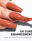 Melodysusie thick orange gel nail