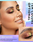 MAKI YIKA Glitter Eyeshadow Gold Liquid Multichrome Eyeshadows Long Lasting Metallic Chameleon Eye Shadow Smudgeproof Holographic Eye Topper Glitters (#7 Bronzer)