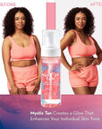 Mystic Tan Self Tanner Bundle: Wake-Up Tan Self Tanning Water Mousse, 5.5 fl. oz. + Blending Self Tan Kabuki Brush - Premium Hyaluronic Acid Overnight Moisturizer - Body and Face Tanner