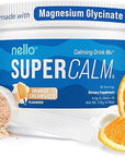 Nello Supercalm Powdered Drink Mix Tub, Cortisol Reducer* and Sleep Aid Supplement, L Theanine, Ksm-66 Ashwagandha, Magnesium Glycinate, Vitamin D 3, No Sugar, Non GMO, 30 Ct, Orange Creamsicle