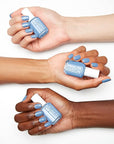 essie salon-quality nail polish, vegan, blue, cream, tu-lips touch, 0.46 fl oz