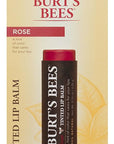 Burt's Bees 100% Natural Tinted Lip Balm, Rose with Shea Butter & Botanical Waxes – 2 Tubes