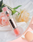 kullder 5-in-1 Makeup Brush Travel Makeup Brush set Dual Ended Mini Makeup Brush Pen Foundation Powder Concealer Shadow Blush Makeup Brushes with 2 Sponge Puff Womens Gift Idea for Beauty Lover