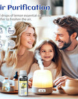 HIQILI Lemon Essential Oil for Cleaning, Degreasing & Household Use, Skin Care, Aromatherapy, Diffuser - 16 Fl Oz