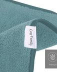 Cosy Family 10 Pack Makeup Remover Wash Cloths - Soft Microfiber Fingertip Facial Cleansing Cloths for Hand and Make Up, 12 x 12 in, Teal