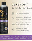 Norvell Premium Spray Tan Solution Venetian 8 fl oz – Professional Sunless Tanning Formula for Natural Bronze Glow, Streak-Free, Fast-Drying, Long-Lasting Color