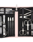 3 Swords Germany - brand quality 16 piece manicure pedicure grooming kit set fashion leather case light pink, Made in Germany