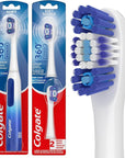 Colgate 360 Floss Tip Sonic Powered Battery Toothbrush, 2 Pack