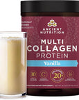 Ancient Nutrition Collagen Peptides Powder, Multi Collagen Protein, Women & Men, Vitamin C, Probiotics, Hydrolyzed Collagen, Supports Skin, Joints, Gut Health, Vanilla, 45 Servings