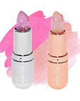 Winky Lux Lavender Glitter Confetti Balm & Rosé Glimmer Balm Duo – Nourishing pH Lip Balms with Color Changing Pink Tint, Hydrating Formula Softens Lips