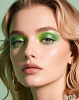 Erinde Green Eyeshadow Palette Duo - Bright Dark Green Shimmer Metallic Glitter Eye Shadow Makeup Palette, Long Lasting Waterproof Blendable Crease & Smudge Proof Forest-Green Christmas Makeup, 02