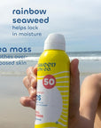 Seaweed Bath Co. Kid's Mineral SPF 50 Broad Spectrum Sunscreen Spray, 6 Ounce (Pack of 2), Papaya Scented, Water Resistant, Tear Free, Sensitive Formula, with Zinc Oxide, Rainbow Seaweed, Watermelon