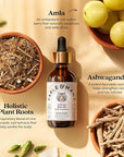 Fable and Mane Hair Oil - HoliRoots Strengthening Serum for Damaged, Frizzy Hair with Ashwagandha, Castor Oil & Scalp Treatment - 1.8FL oz