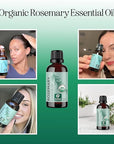 Certified Organic Rosemary Oil for Hair - Pure USDA Organic Rosemary Essential Oil for Hair Skin and Nails Plus Aromatherapy - Oil for Dry Scalp Treatment and Enhanced Volume and Shine