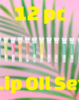 EXPRESSIONS 12pc Lip Oil Set - Flavored Lip Oils Value Pack, Hydrating Lip Oils w/Squeeze Tube Application, Moisturizing Lip Oil Collection for Everyday Lip Care and Lip Repair (HYDROBOOST)