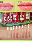 8 Colors Lip Oil Lip Glaze, Big Brush Lip