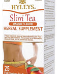 Hyleys Slim Tea Mango Flavor - Weight Loss Herbal Supplement Cleanse and Detox - 25 Tea Bags (12 Pack)