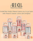 Ardell Nail Addict Naked Seductress, Press On Nails, Medium Almond Shape, Nail Kit, 1-Pack