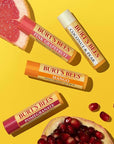 Burt's Bees Lip Balm - Pink Grapefruit, Mango, Coconut & Pear, and Pomegranate Pack, Lip Moisturizer With Beeswax, Tint-Free, Natural Origin Conditioning Treatment, 4 Tubes, 0.15 oz.
