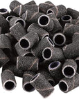 PANA 100 Pieces Nail Sanding Bands, Black, 100 Grit, Coarse, Plastic, Aluminum Oxide, Great Fit for Nail Drill Bits, Acrylic, Natural, Gel Nails