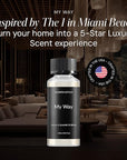 SCENTEMOTION My Way Diffuser Oil Inspired by The 1 Miami Beach Scent, Scent Diffuser Oil with Notes of Cardamom, Leather, Lemon & Iris, Aromatherapy Fragrance, Essential Oil Blend | 120ml, 4.05 fl oz