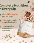310 Nutrition All-In-One Meal Replacement Shake Powder - Plant-Based Protein Smoothie Blend w/High Fiber, Probiotics & Adaptogens - Low Carb, Vegan, Keto & Paleo Friendly - Caramel Sundae - 14 Srv