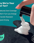 Self Tanner Tanning Mousse Kit - USA Made with Natural & Organic Ingredients, Tan Kit with Kabuki Brush & Mitt, Tanning Foam for Fake Tan, Non Toxic Sunless Tanner, Self Tanners Best Sellers