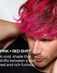 XMONDO Color Pink + Red Shade Shift Color Depositing Mask & Semi-Permanent Hair Dye | Infused with Bond Boosters & Hyaluronic Acid to Nourish, Revitalize & Repair, Vegan Formula, 8 Fl Oz 1-Pack