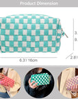 Pazimiik checkered makeup bag for
