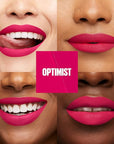 Maybelline Super Stay Matte Ink Liquid Lip Color, Moodmakers Lipstick Collection, Long Lasting, Transfer Proof Lip Makeup, Optimist, Pink, 1 Count