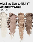 Revlon Eyeshadow Palette by Revlon, ColorStay Day to Night Up to 24 Hour Eye Makeup, Velvety Pigmented Blendable Matte & Shimmer Finishes, 555 Moonlit, 0.16 Oz, 555 Moonlit, 0.16 oz