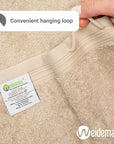 100% Cotton Washcloths Set 13” x 13” | Sand Towels | Set of 12 Ultra Soft and Highly Absorbent Washcloths Sets for Bathroom, Gym, Hotel, Spa | Machine Washable Face Towel