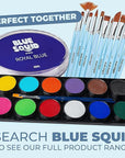 Blue Squid Face Paint Water Based Single Cake Professional Face Paint & Body Paint - Water Activated, Kids Adults Face Painting for Costume, Halloween Makeup, Cosplay - Royal Blue Face Paint 30g