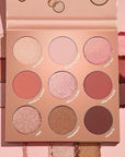 ColourPop By The Rosé Eyeshadow Palette - Pink & Red Neutral Palette with Metallic and Cream Matte Finishes - High-Pigment Eye Makeup with a Long-Wearing Formula (0.3 oz)