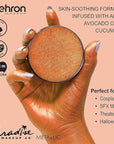 Mehron Paradise FX Metallics – Metallic Orange 1.4 oz | Professional Water Activated Shimmering Metallic Paint for Raves, Costumes, Special Effects, Halloween, Stage, Screen, Theater & Cosplay FX