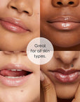 Frilliance Lip Duo Moisturizing Natural Lip Gloss Crystal Clear, Neutral Bliss, Cruelty Free Hypoallergenic All Skin Types