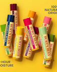 Burt's Bees Lip Balm, Beeswax, Strawberry, Coconut and Pear, and Vanilla Bean Pack, With Responsibly Sourced Beeswax, Tint-Free, Natural Lip Treatment, 4 Tubes, 0.15 oz.